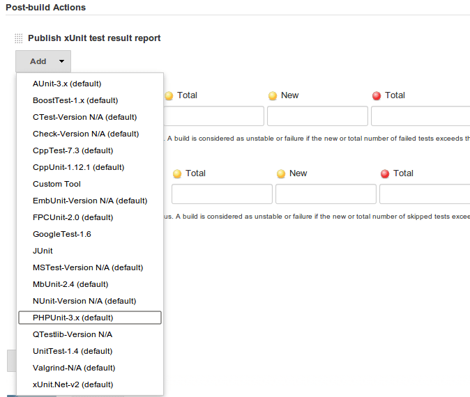 Use PHPUnit xUnit builder for Jenkins