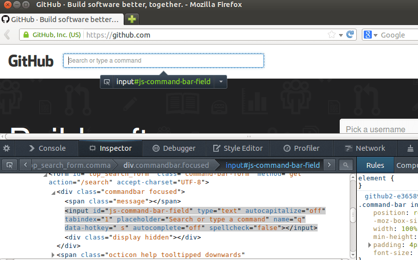 Locating Web Element in Firefox